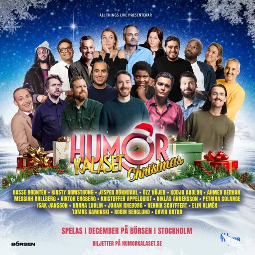 Komiker medverkande i Humorkalaset Christmas 2026