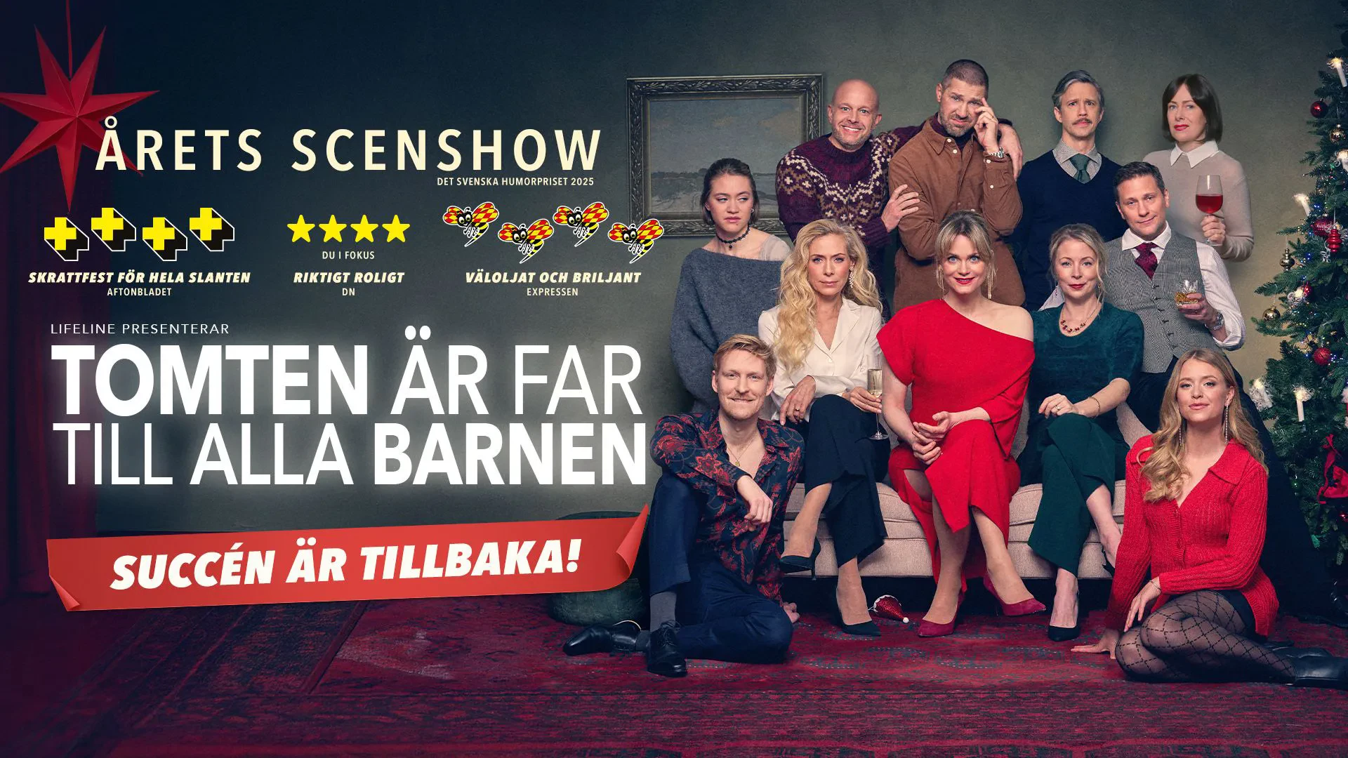tomten ar far till alla barnen showbild